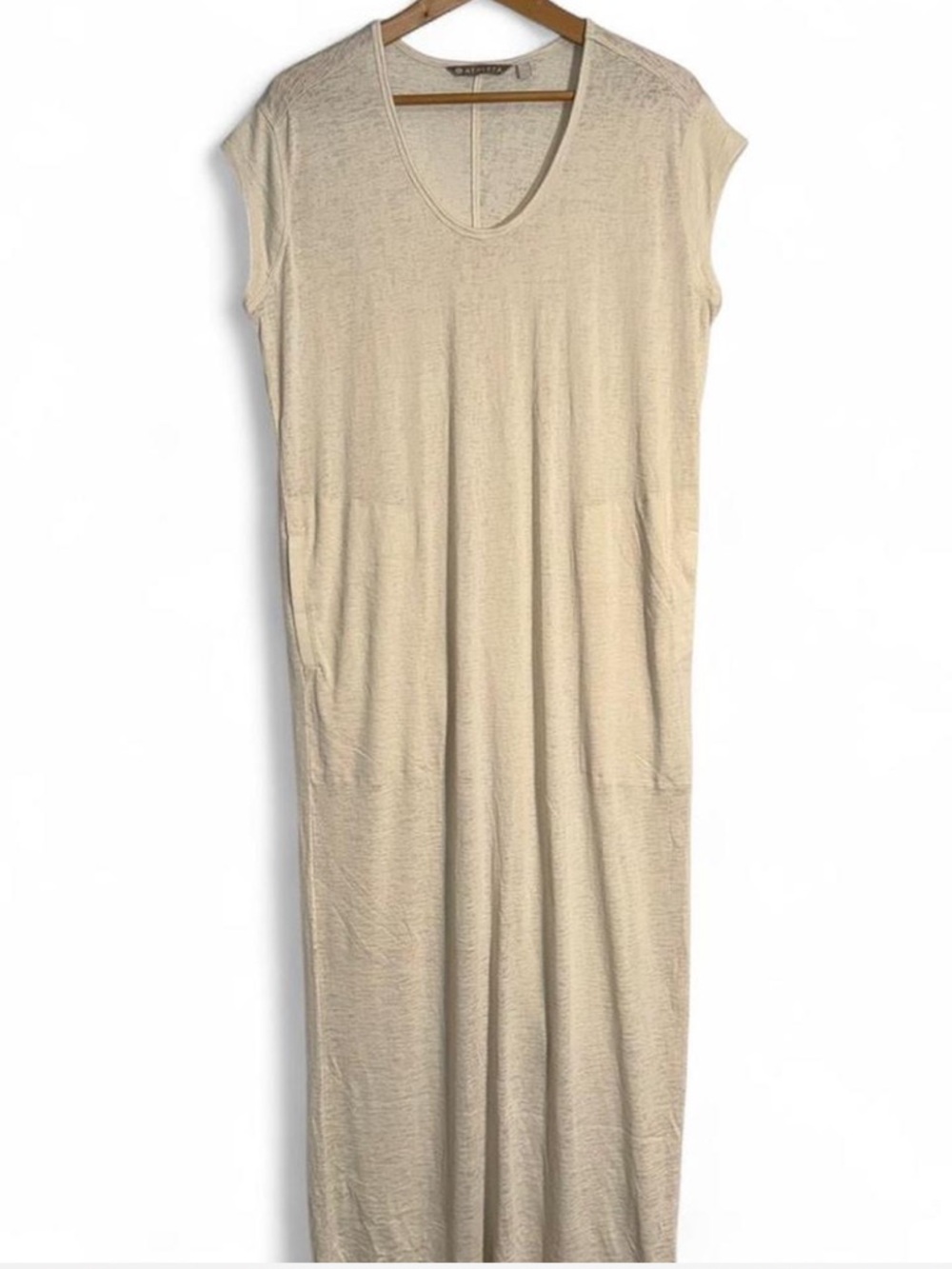 Athleta long maxi off white dress size small like new